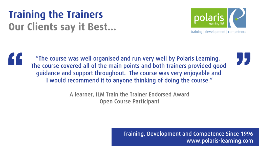 Feedback from our client after Train the Trainer