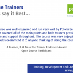 Feedback from our client after Train the Trainer
